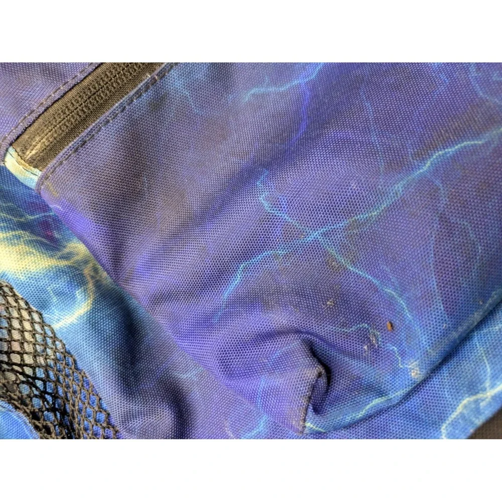 Jansport Blue Lightning Strike Canvas  Backpack Throwback School Book Bag Laptop